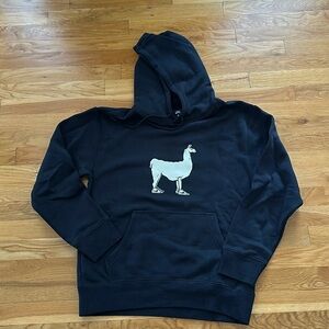 Nike Black Hoodie with Llama wearing Nike Sneakers Size Small